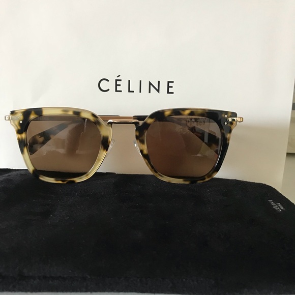 Celine Accessories - Celine green Havana sunglasses
